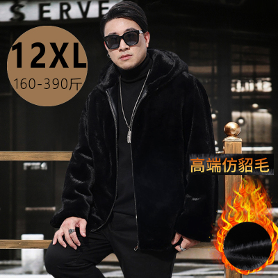 加肥加大码男士夹克貂皮衣