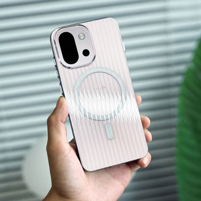 【壳膜套装】适用一加15手机壳 磁吸新款瓦楞Ace6超薄磨砂透明全包防摔硬壳简约高档个性裸感磨砂彩银男女