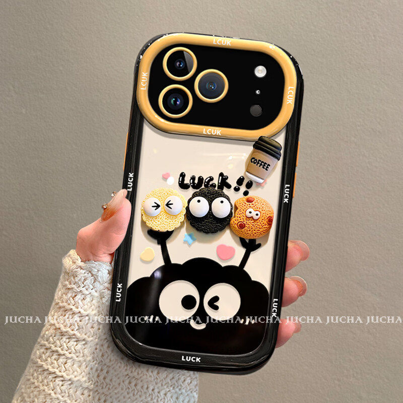 【壳膜套装】适用苹果17promax手机壳超火曲奇煤球创意卡通女Apple全包防摔带挂绳iPhone17Pro时尚全包保护套,3C数码配件,手机保护套/壳,淘宝优惠券,粉丝福利购,淘宝优惠卷