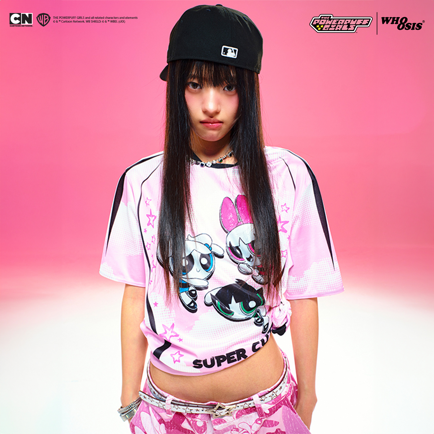 【飞天小女警联名】WHOOSIS 满印乒乓球服短袖球衣卡通可爱情侣潮