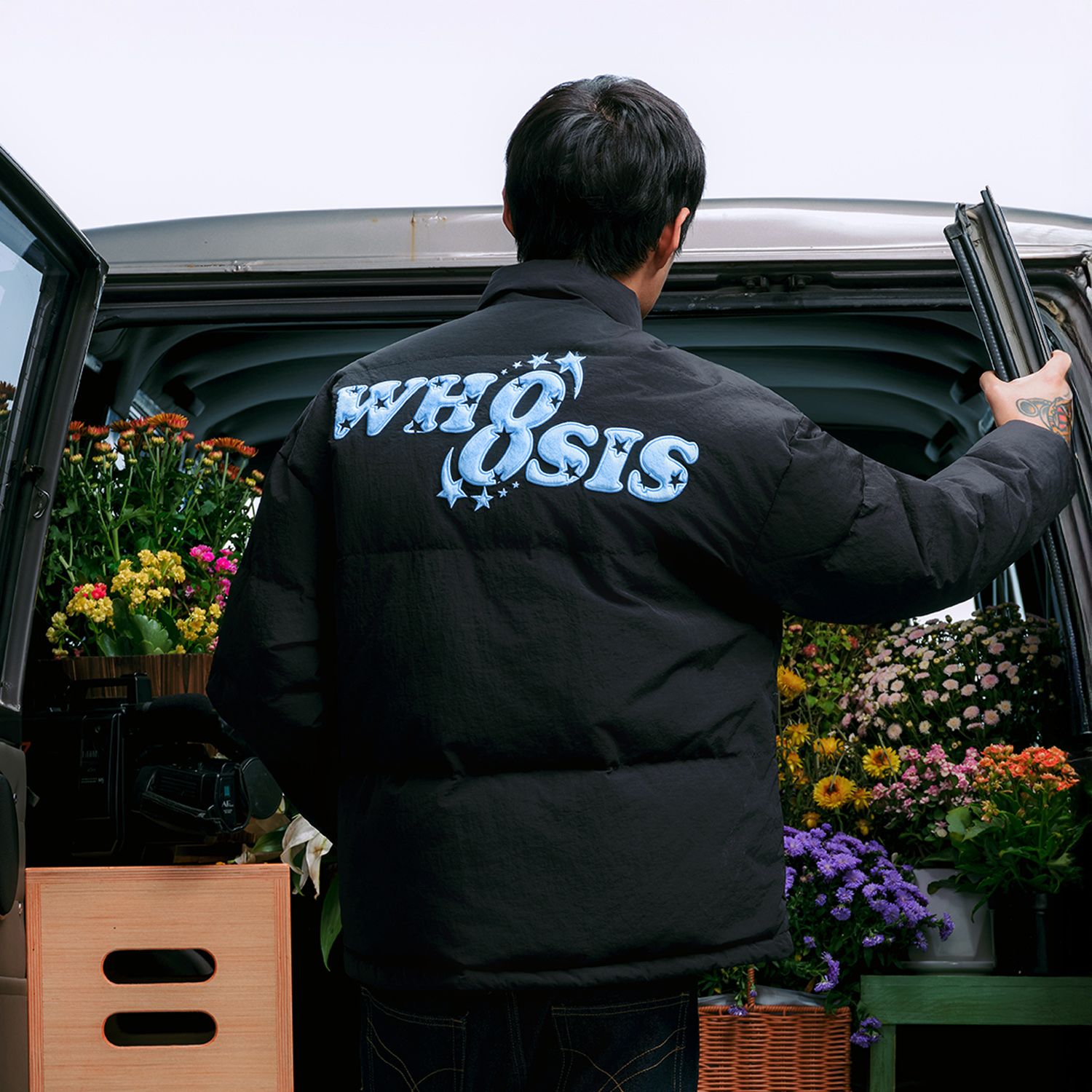 WHOOSIS(不知其名)毛绒贴布羽绒服外套秋冬保暖通勤简约男女潮