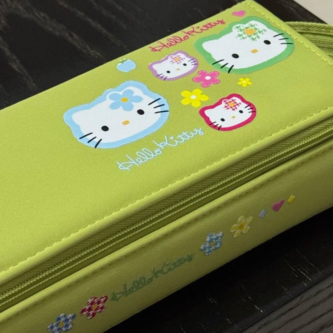 kt猫绿色笔袋高颜值ins风
