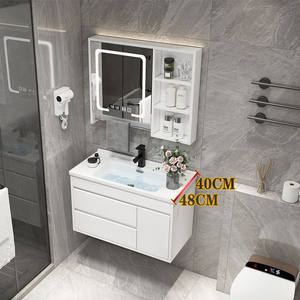 卫生间小户型超窄40宽陶瓷洗手池洗脸面盆洗漱台浴室智能镜柜组合