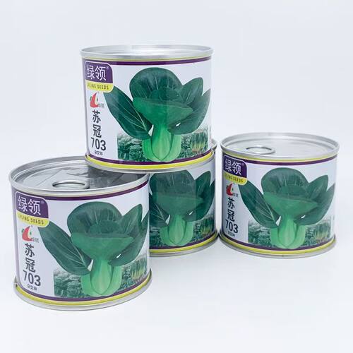 【绿领】正品原装苏冠703苏州青种子 基地耐寒杂交绿梗小青菜种籽