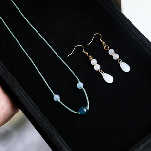 宋无祖段儿忧渡半夏同款项链古风简约耳环唐风宋明制汉服配饰璎珞