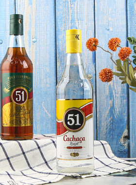 穆乐伍壹Cachaca 51【原瓶进口】巴西国酒甘蔗酒金卡莎萨朗姆酒