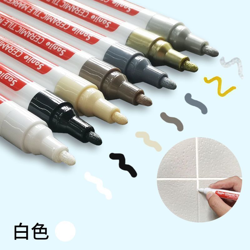 美缝笔瓷砖地砖缝隙家用改色笔美缝剂防水防霉不掉色补漆笔勾缝剂