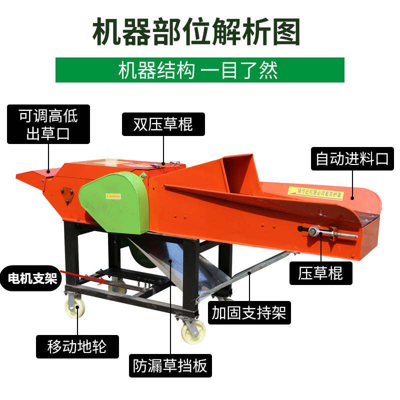铡草机家用养殖牛羊大小型干湿两用玉米秸秆揉丝切碎草饲料粉碎机