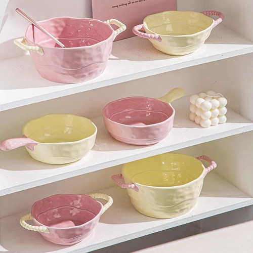 速发陶瓷双款泡面碗个人专用碗号吃面条汤大家用2025新耳高颜值拉