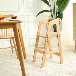 拉车GEN儿童餐椅宝宝吃饭座椅家用实木婴儿椅餐桌椅可升降成长椅