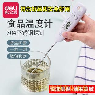 高精度熟食测水温测婴儿奶温厨房烘焙用 食品温度计直插式