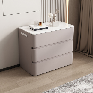 实木床头柜现代简约2025新款高级家用卧室抽屉收纳置物储物床边柜