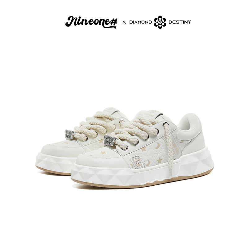DIAMONDDESTINY星月色钻石面包鞋运动休闲板鞋男女士2024新款