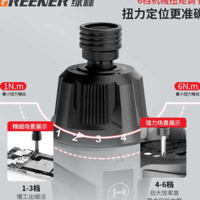 绿林电动螺丝刀充电式家用小型电钻起子迷你多功能螺丝批套装工具