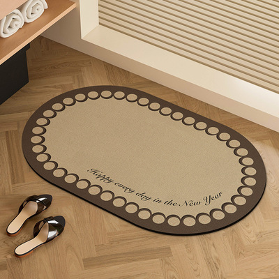 新款 覆古风浴室硅藻泥地垫卫生间门口吸水速干脚垫子家用耐脏防