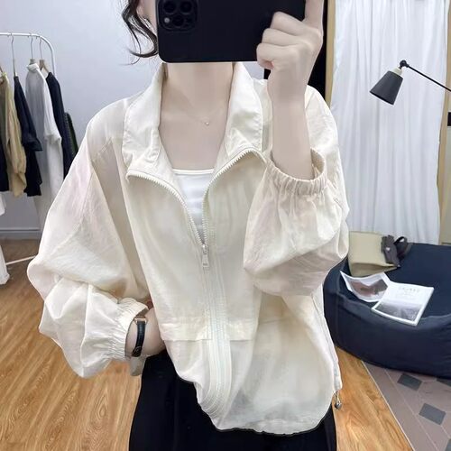 修身透气防晒衣短款罩衫防晒服女