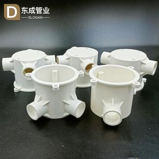 PVC八角灯头盒高位预埋线盒7公分司令箱86型6CM单通对叉角通四通