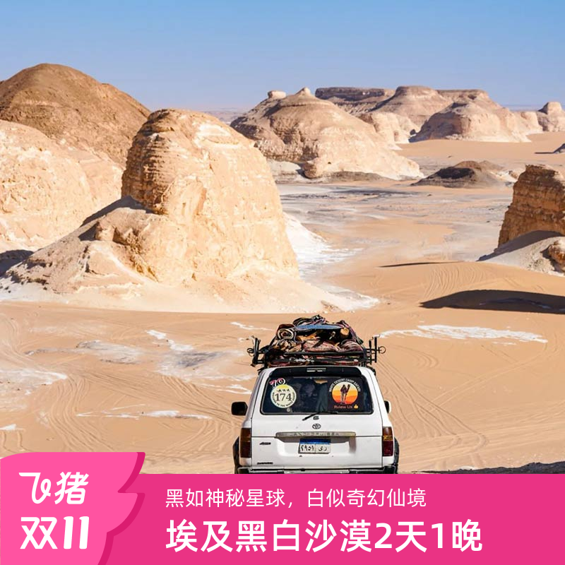 埃及开罗黑白沙漠两日游2天1晚含沙漠帐篷住宿星空房酒店旅游