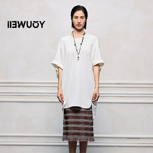 蛋型上衣Y5725205 醋酸蝙蝠袖 YOUWEI有尾2025夏季 新品