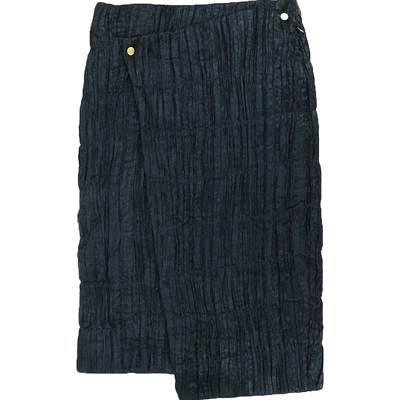 有尾女装下装褶皱绗棉身半裙