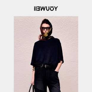 YOUWEI有尾2024秋季 T恤Y1124302 醋酸贴布绣宽松短袖