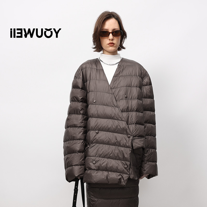 有尾可收纳羽绒服无胆鹅绒