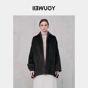 YOUWEI有尾2024冬季 大衣女冬外套Y3924410 苏力含羊毛短款