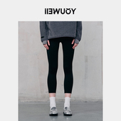 Y5624404 女紧身打底裤 YOUWEI有尾2024冬季 高腰加厚九分瑜伽裤