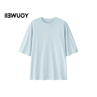 【线上专属】YOUWEI有尾2025秋季新品金属丝短袖素色T恤Y1125401
