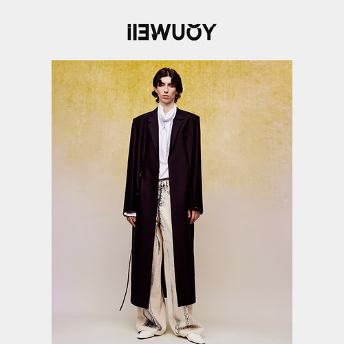 有尾女装西装款薄长大衣