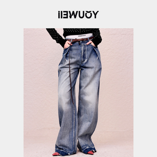 加长Y5124308 复古宽松蛋裤 YOUWEI有尾2024秋季 牛仔裤