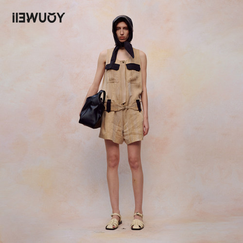 有尾做旧简约潮流工装连体裤