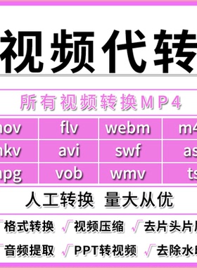 视频转换格式mov avi flv mkv ppt webm ts mpeg支持全格式转mp4