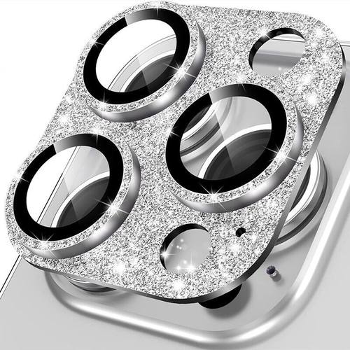 适用苹果一体闪粉全覆盖镜头膜