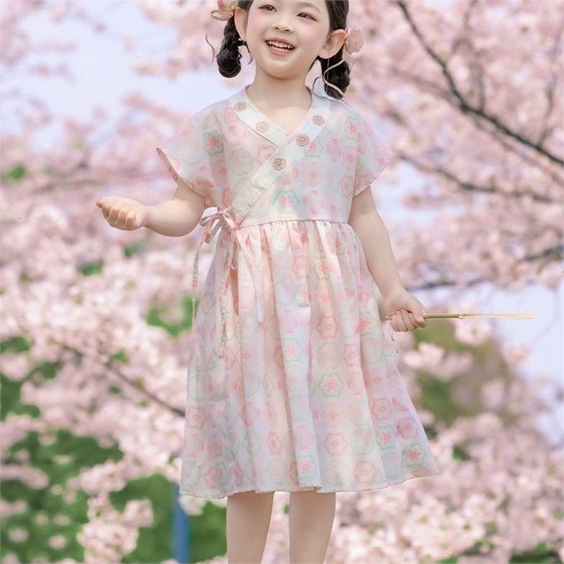 2026大明少女汉服女童明制复古儿童蓬蓬裙连衣裙儿童汉服女童夏季
