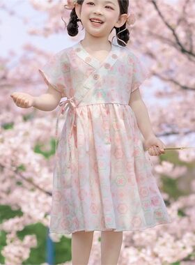 2026大明少女汉服女童明制复古儿童蓬蓬裙连衣裙儿童汉服女童夏季