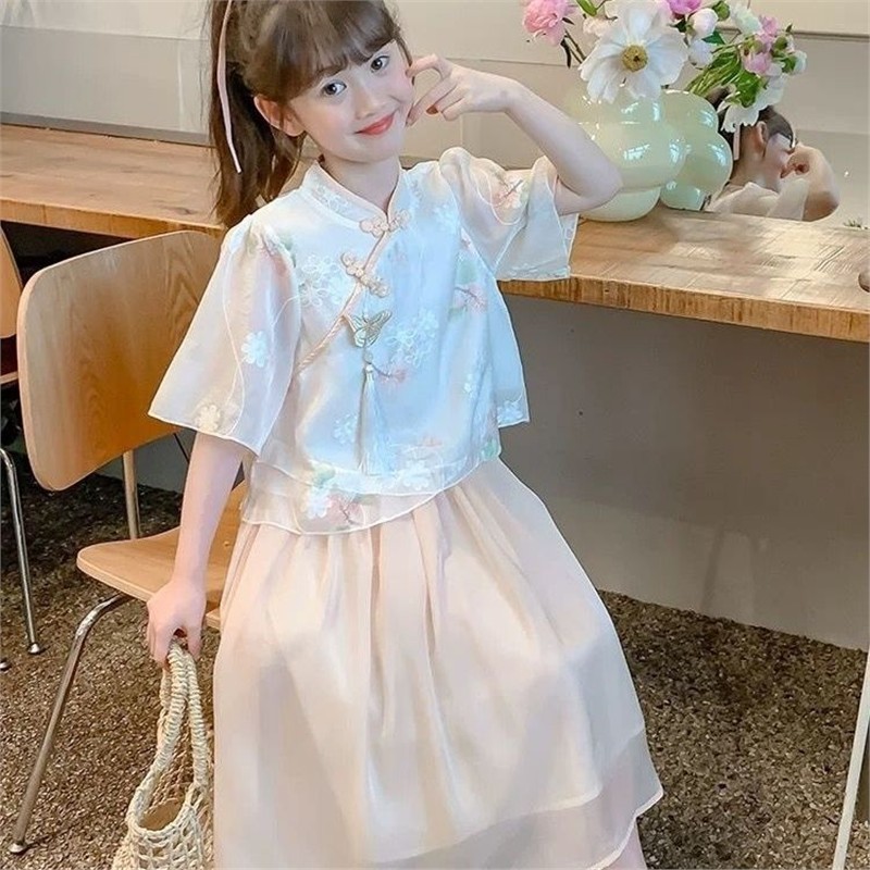 女童夏装连衣裙2026新款洋气儿童裙子夏季国风汉服中式公主裙套装