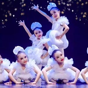 儿童蓬蓬裙数星星的孩子演出服幼儿园纱裙公主裙女童舞蹈表演服装