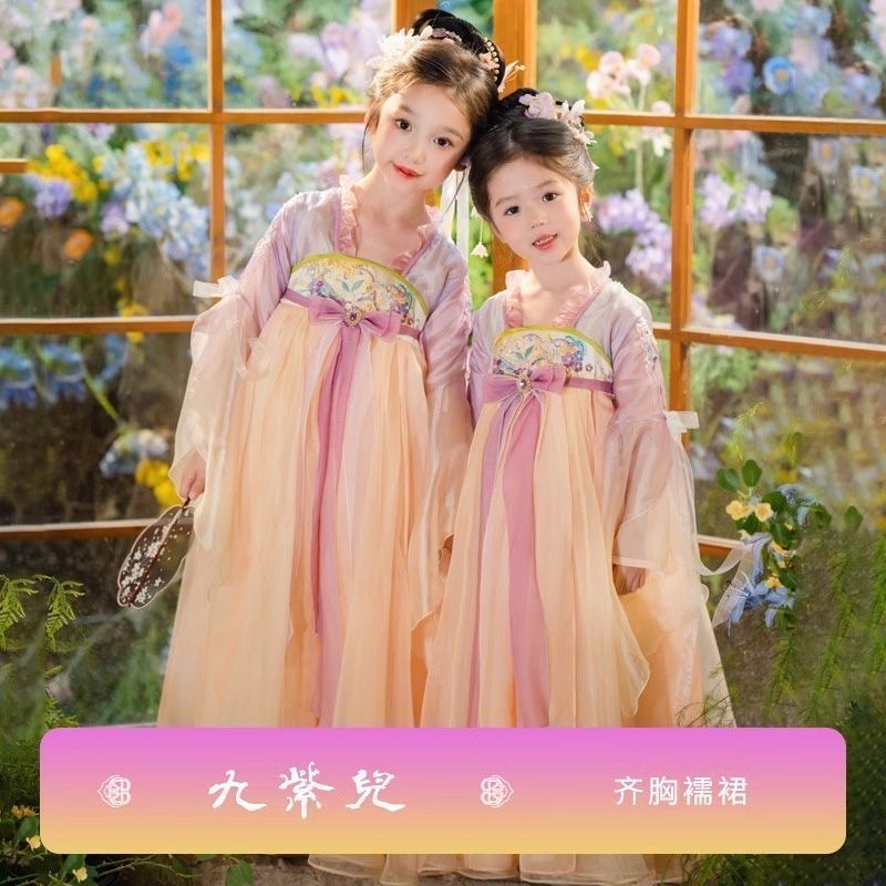 女童汉服2025春季新款超仙连衣裙