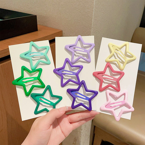 儿童彩色大号五角星发夹