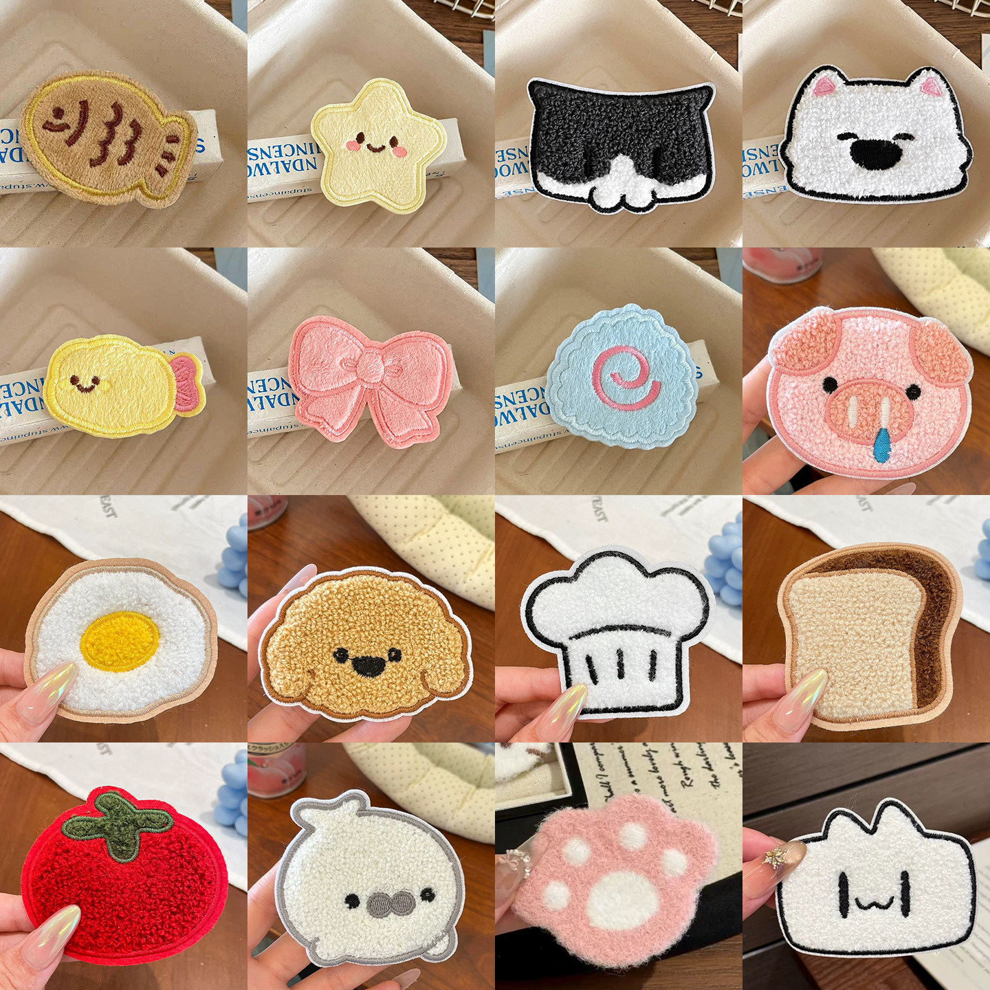 猫咪魔术贴头发贴少女刘海贴可爱卡通碎发神器化妆洗脸粘发帖头饰