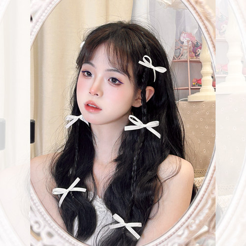 芭蕾甜妹6只装蝴蝶结刘海夹