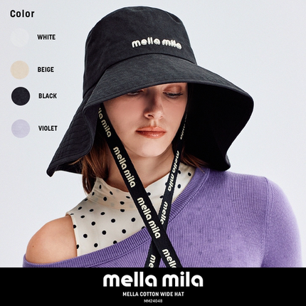 Mellamila韩国正品夏季大帽檐渔夫帽休闲时尚户外百搭防晒遮阳帽