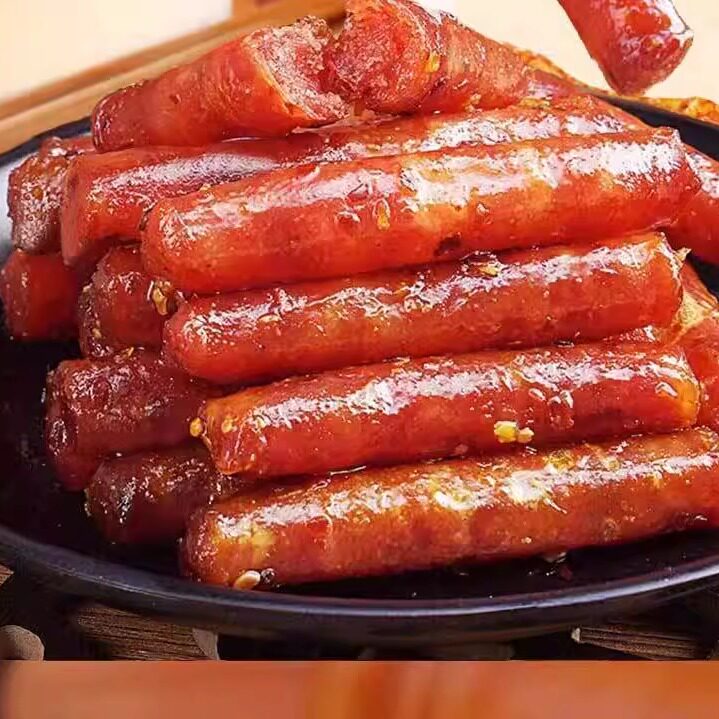 广式小肉肠腊肠即食土家柴火小香肠爆辣猪肉肠广味香肠休闲零食