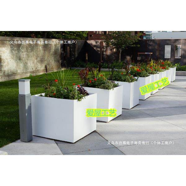 铁艺花箱花筒花槽花卉绿植花架花器户外种植架田园花箱园艺花卉