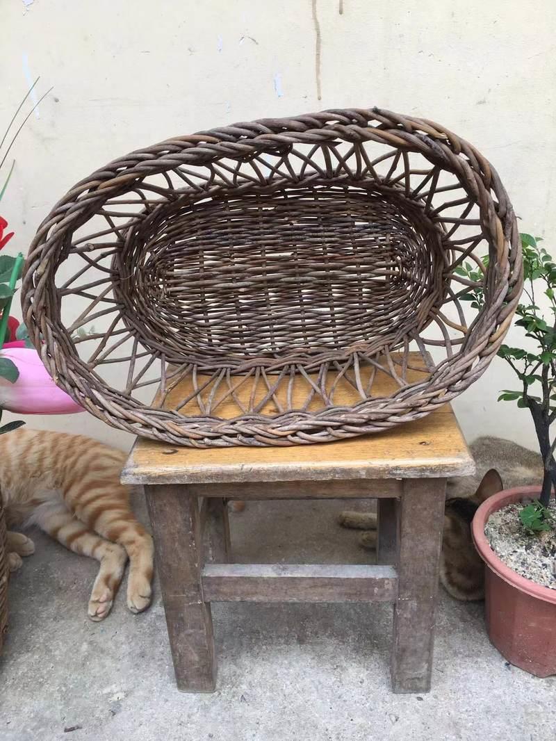 纯手工收纳筐镂空藤编篮子藤条杂物篮 广西宜州农民手工艺品