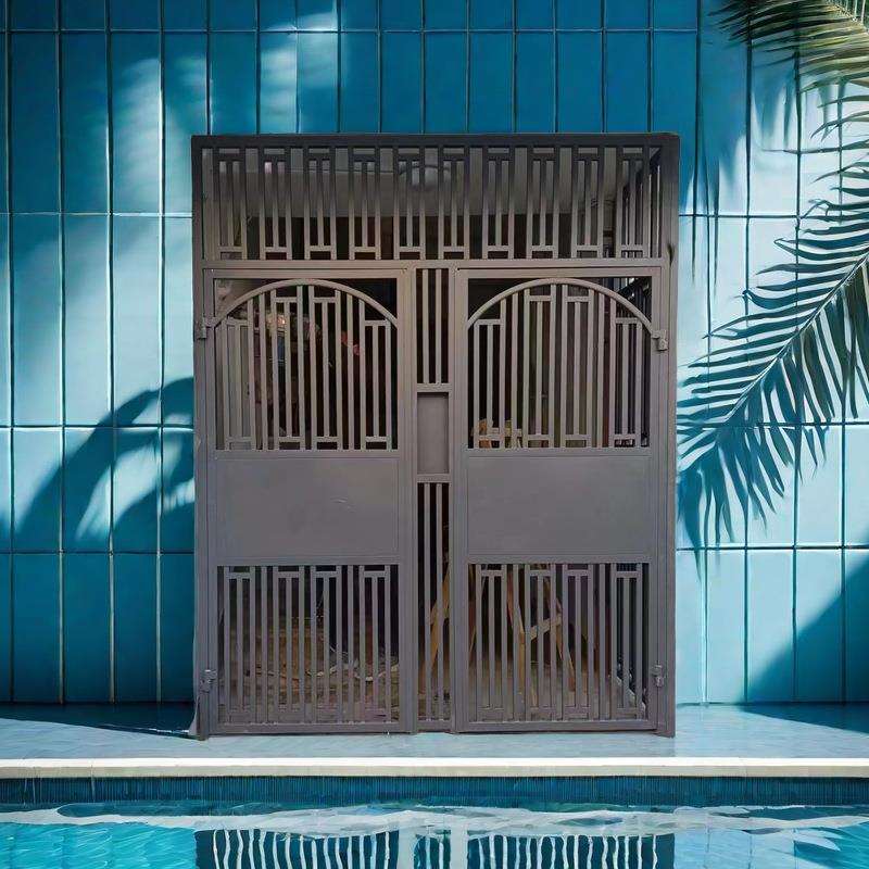 入户栅栏门电控门小区防盗门楼宇门单元门不锈钢门新中式入户门