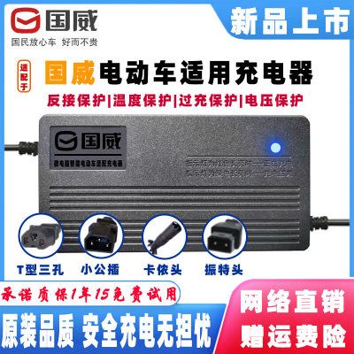 国威电动车电瓶智能充电器48V12AH60V20AH72伏32AH84V96V50AH电摩