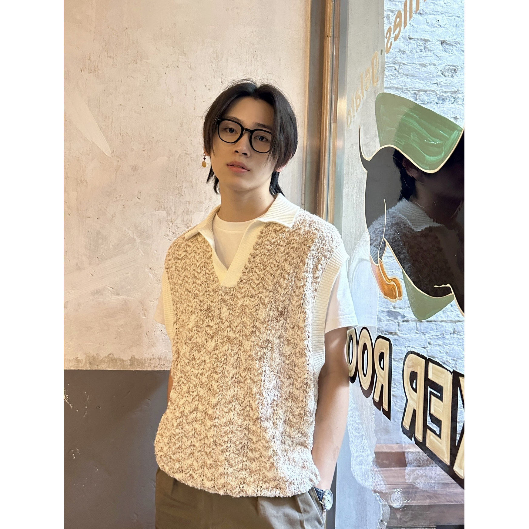 LoQueSiento坎肩背心夏v领针织衫