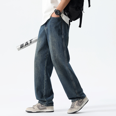 美式牛仔裤品克伦水洗秋季